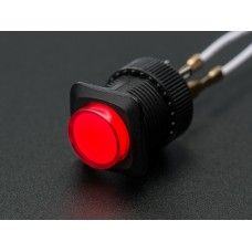 16mm Illuminated Pushbutton - Red Momentary