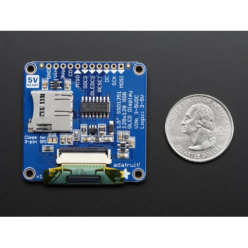 OLED Breakout Board - 16-bit Color 1.5" w/microSD holder at MG Super