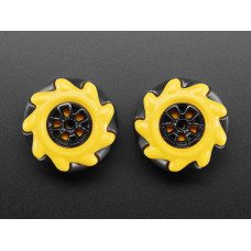 Left & Right Mecanum Wheel Pair - 48mm Diameter - TT Motor or Cross Axle (2-pack)