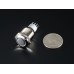 Rugged Metal Pushbutton with White LED Ring - 16mm White Momentary