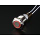 Rugged Metal On/Off Switch with Red LED Ring - 16mm Red On/Off