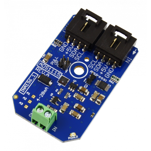 1-Channel 4-20mA Current Loop Receiver 16-Bit ADS1115 I2C Mini Module ...