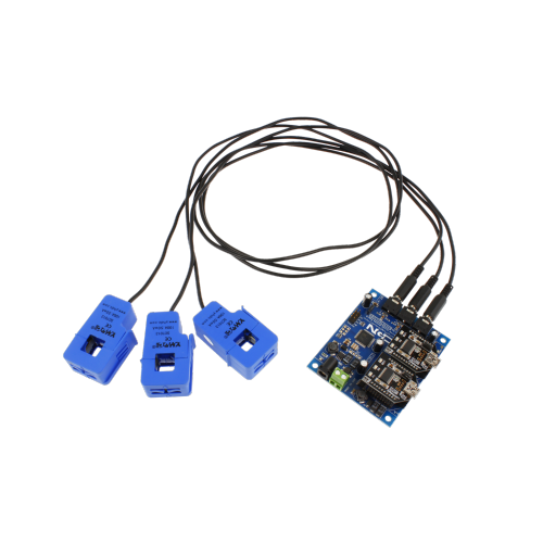 Industrial Current Monitor 3-Channel 10-100 Max Amps Pluggable Split ...