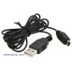 Thin (2mm) USB Cable A to Mini-B, 6 ft., Low/Full-Speed Only