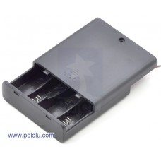 4-AA Battery Holder, Enclosed with Switch