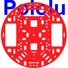 Pololu 5" Robot Chassis RRC04A Solid Red