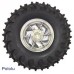 Wild Thumper Wheel 120x60mm Pair with 4mm Shaft Adapters - Chrome