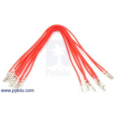 Wires with Pre-Crimped Terminals 10-Pack F-F 6" Red