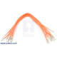 Wires with Pre-Crimped Terminals 10-Pack F-F 6" Orange