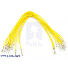 Wires with Pre-Crimped Terminals 10-Pack F-F 6" Yellow