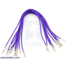 Wires with Pre-Crimped Terminals 10-Pack F-F 6" Purple