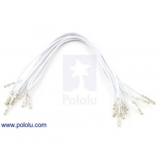 Wires with Pre-Crimped Terminals 10-Pack F-F 6" White