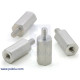 Aluminum Standoff: 3/8" Length, 2-56 Thread, M-F (4-Pack)