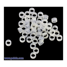 Nylon Spacer: 2mm Length, 5mm OD, 3.3mm ID (50-Pack)