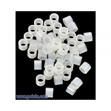 Nylon Spacer: 4mm Length, 5mm OD, 3.3mm ID (50-Pack)