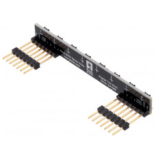 8-Channel QTRX Sensor Array for Romi/TI-RSLK MAX (Through-Hole Pins Soldered)