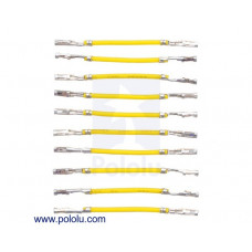 Wires with Pre-Crimped Terminals 10-Pack F-F 1" Yellow