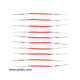 Wires with Pre-Crimped Terminals 10-Pack M-M 1" Red