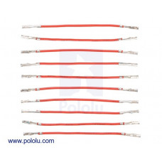 Wires with Pre-Crimped Terminals 10-Pack F-F 2" Red