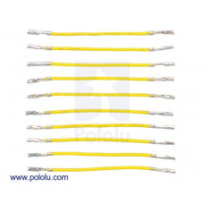 Wires with Pre-Crimped Terminals 10-Pack F-F 2" Yellow