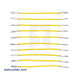 Wires with Pre-Crimped Terminals 10-Pack F-F 2" Yellow