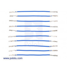 Wires with Pre-Crimped Terminals 10-Pack F-F 2" Blue