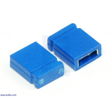 0.100" (2.54 mm) Shorting Block: Blue Top Closed