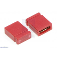 0.100" (2.54 mm) Shorting Block: Red, Top Closed