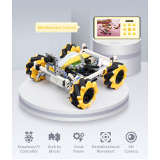 BuildMecar Kit, Smart Building Block Robot with Mecanum Wheels, 5MP Camera, Based on Raspberry Pi Build HAT